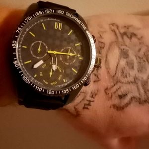 Stainless steel Tachymeter wrist watch